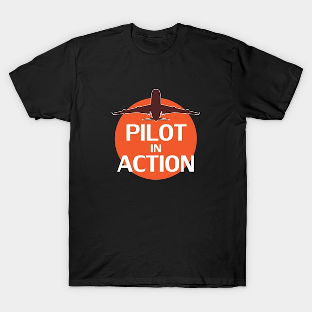 Pilot In Action T-Shirt by designdaking